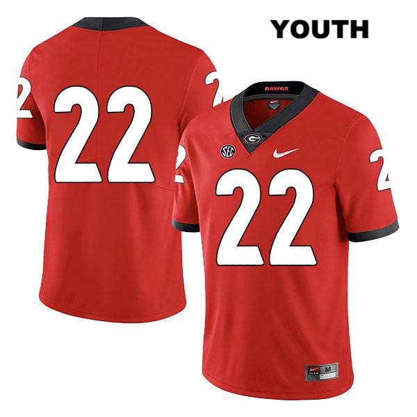 Georgia Bulldogs Youth Jes Sutherland #22 NCAA No Name Legend Authentic Red Nike Stitched College Football Jersey JLO2056CS